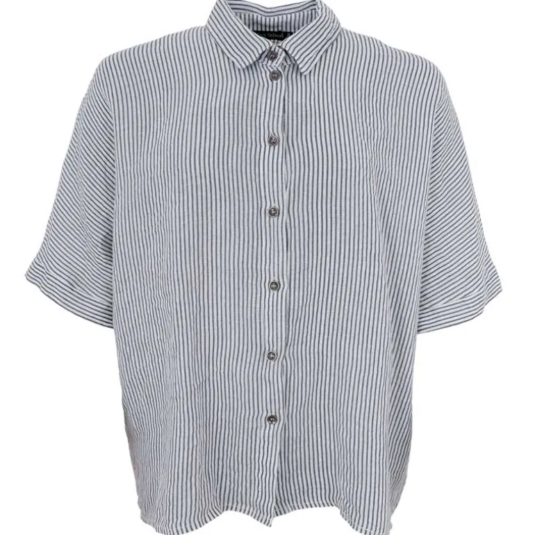 Black Colour BCMelina Linen Wing Shirt Grå