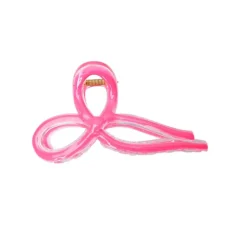 Black Colour BCYade Bow Hair Claw Pink