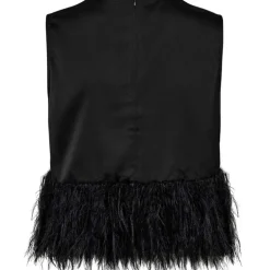 Co Couture AdnaCC Feather Top Black