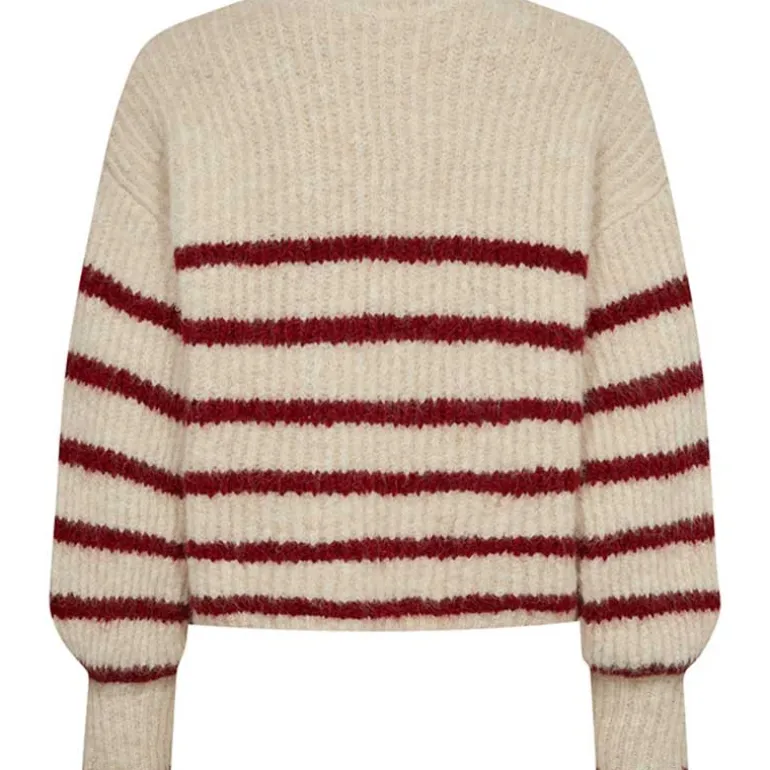 Co Couture CoralieCC Crop Stripe O-Knit BoneHeart