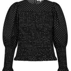 Co Couture DavinaCC Dot Smock Blouse Black