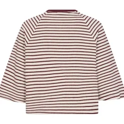Co Couture ErinCC Stripe Tee WhiteBurgundy