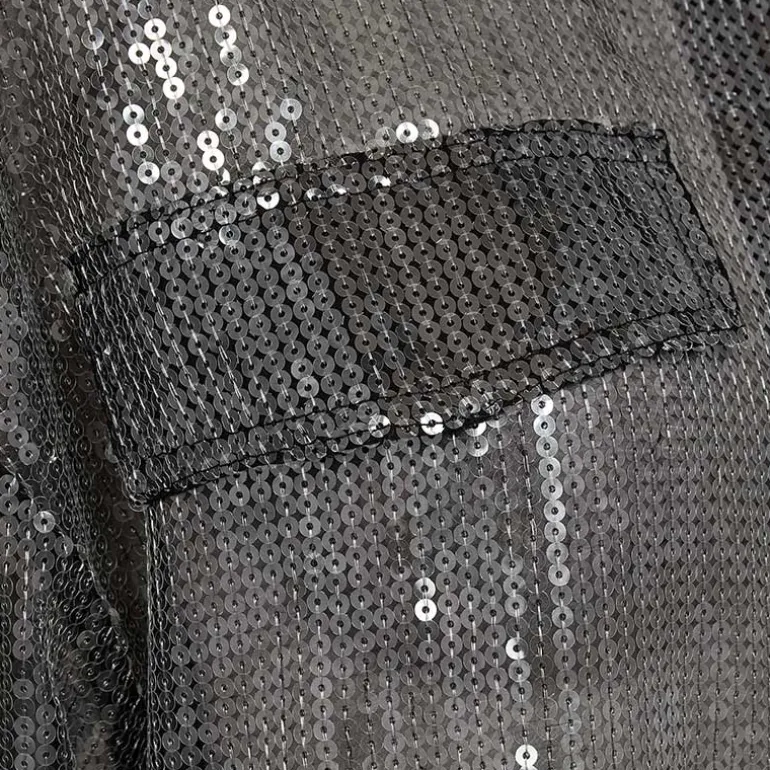 Copenhagen Muse CMTrucker Jacket Sequince Jacket Silver