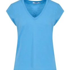 Coster Copenhagen CCH1101 V-Neck T-Shirt 539 Storm Blue
