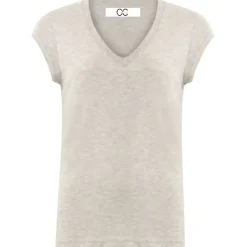 Coster Copenhagen CCH1101 V-Neck T-Shirt 129 Lysegrå