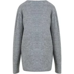 Coster Copenhagen Emma V-Neck Cardigan Dark Grey Melange
