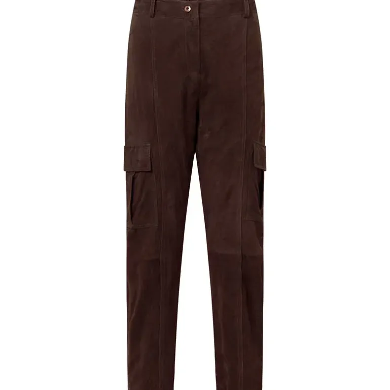 DEPECHE 50974 ANGELADEP CARGO SUEDE PANTS BRUN