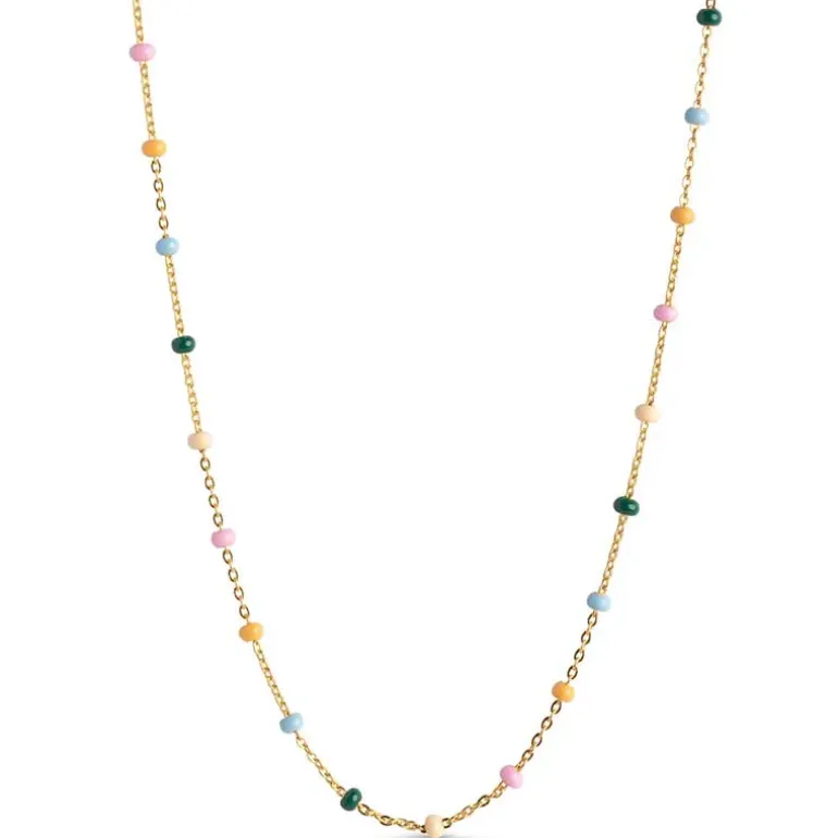 ENAMEL LOLA ELEGANT NECKLACE GULD