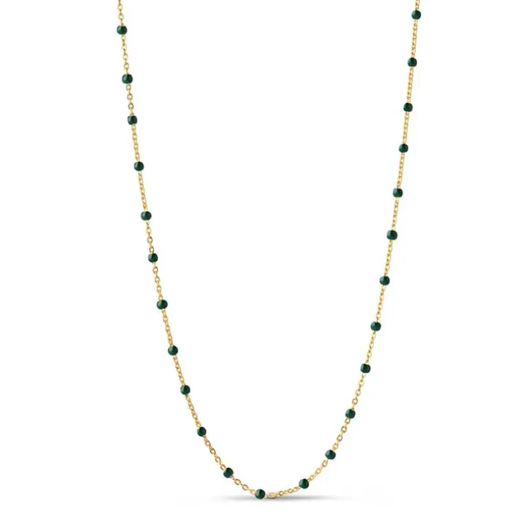 ENAMEL LOLA NECKLACE ARMY & GULD
