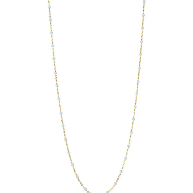 ENAMEL LOLA NECKLACE LYSEBLÅ & GULD