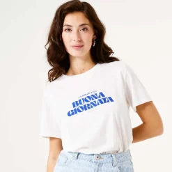 Garcia D50011 Ladies T-Shirt SS Off White