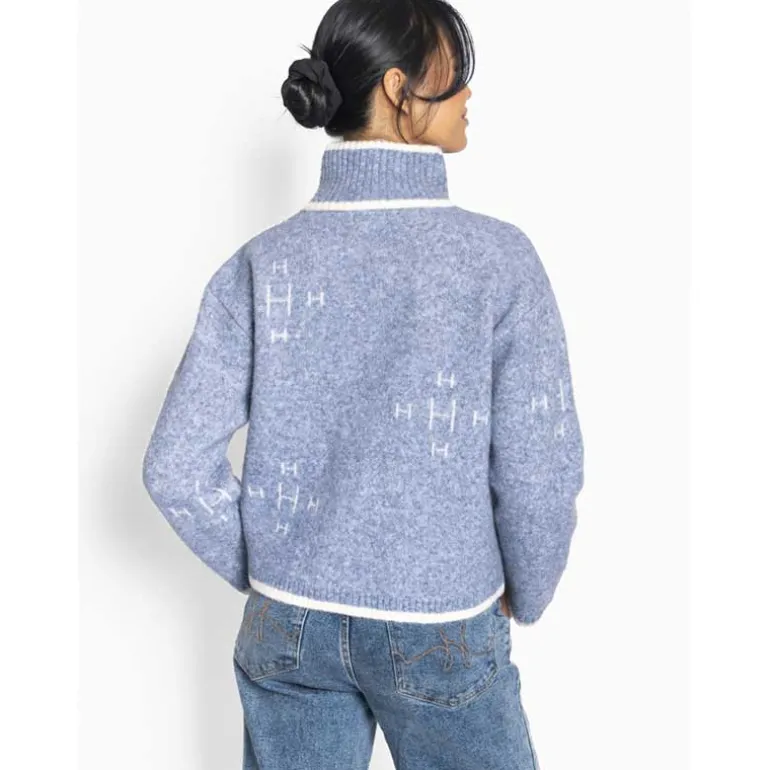 Hést Iben Zip Jacket Faded Denim