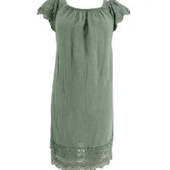 J BY J 83782 Embroidery Summer Dress Army