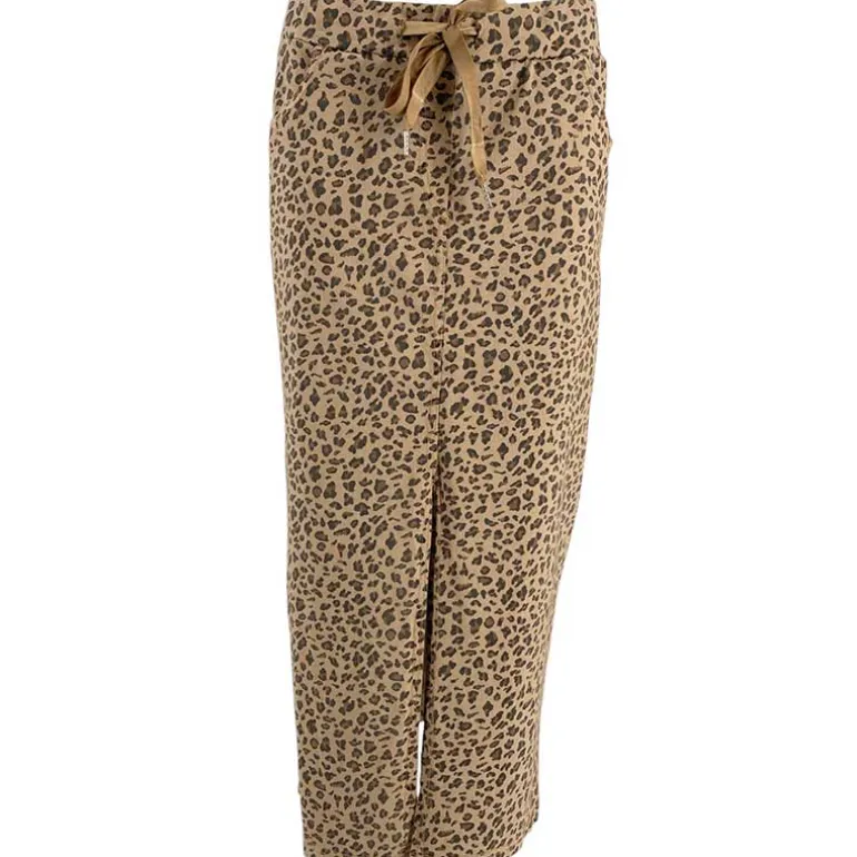 J By J 50353 Leo Stretch Skirt Leopard
