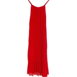 J BY J 9603 Plizze Long Dress Rød