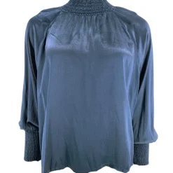 J By J 3272 Satin Blouse Navy