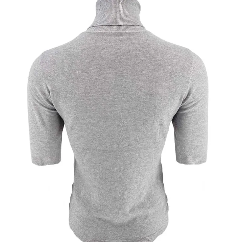 J By J 6032 SS Roll Neck Knit Grey