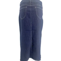 J By J 9233 Stretch Denim Skirt Dark Blue