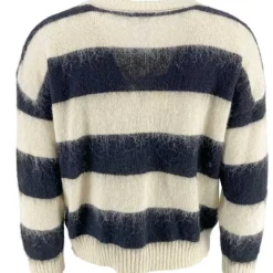 J By J 3056 Stripe Knit Beige / Black