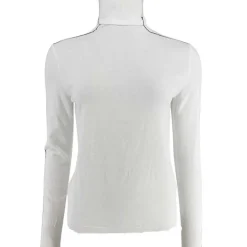 J By J 6082 Viscose Roll Neck Knit White