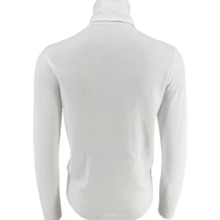 J By J 6082 Viscose Roll Neck Knit White