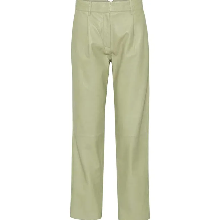 MUNDERINGSKOMPAGNIET IRIS LEATHER PANTS LYSEGRØN