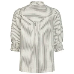 Neo Noir Diana Crepe Stripe Blouse Brown
