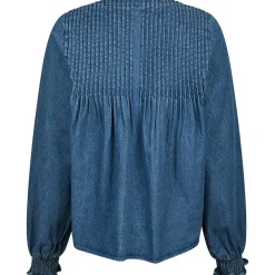 Neo Noir Ililo Denim Blouse Blue