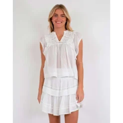 Neo Noir Jayla S Voile Top Hvid