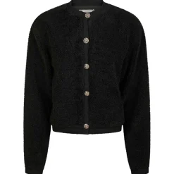 Neo Noir Limo Fluffy Knit Cardigan Black