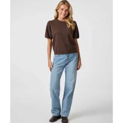 Neo Noir Missy Knit Tee Brown Melange