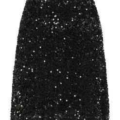 Neo Noir Miva Velvet Sequins Skirt Black