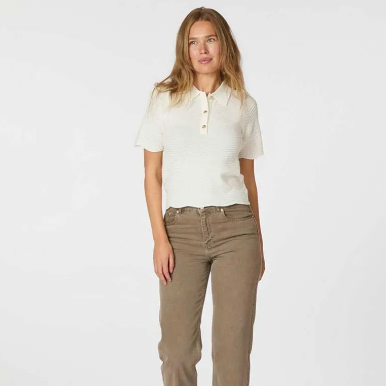 Neo Noir Soko Wave Knit Tee Off White