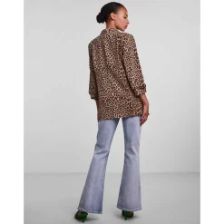 Pieces PCBosella 3/4 Printed Blazer Noos BC Natural Leo