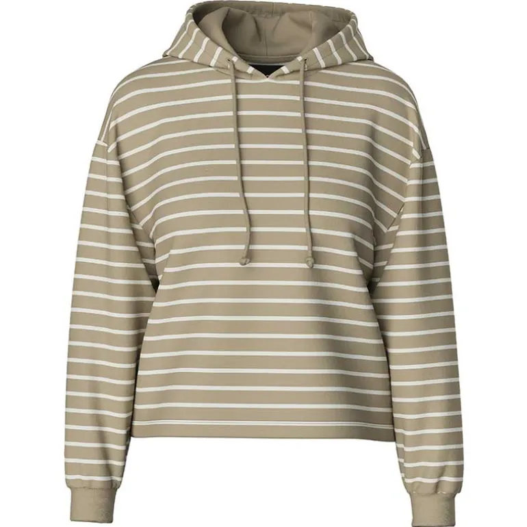 Pieces PcChilli LS Hoodie Stripes Noos BC Crockery Stripes Cloud Dancer