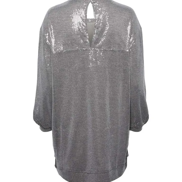 PIECES PCFAWN LS DRESS GRÅ