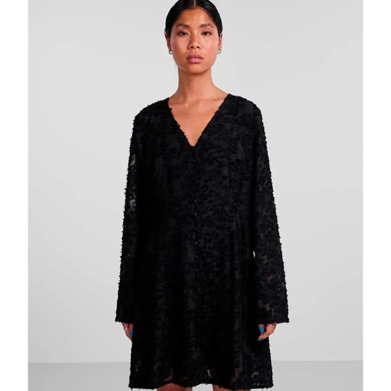 Pieces PCFina LS Short Dress Sort
