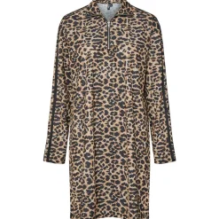 Pieces PCGrace LS Half Zip Short Dress Black/Leo