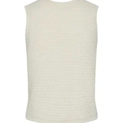Pieces PCKoe SL Reversible Knit Top Off White