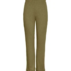 PIECES PCLENA HW STRAIGHT PANTS GRØN