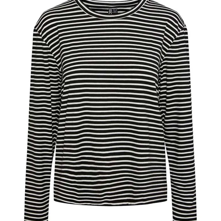 Pieces PCMalulje LS O-Neck Top BC Sort