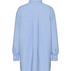 Pieces PCMelia LS Loose Shirt Noos Grapemist Stripes