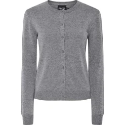 Pieces PCNora LS O-neck Knit Cardigan Noos Medium Grey Melange