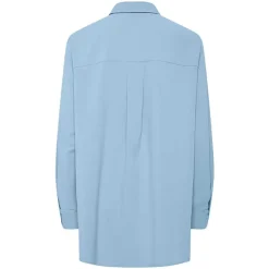 Pieces PcPoppy Ls Oxford Loose Shirt WVN Noos Cashmere Blue