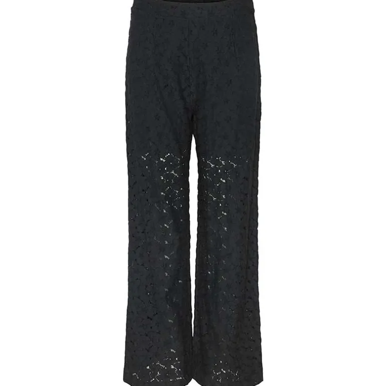 Pieces PCRanessa HW Straight Lace Pants JRS Black