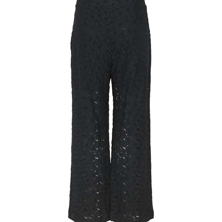 Pieces PCRanessa HW Straight Lace Pants JRS Black