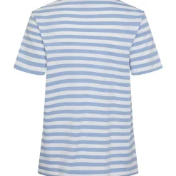Pieces PCRia SS Tee Stripes Noos Hydrangea