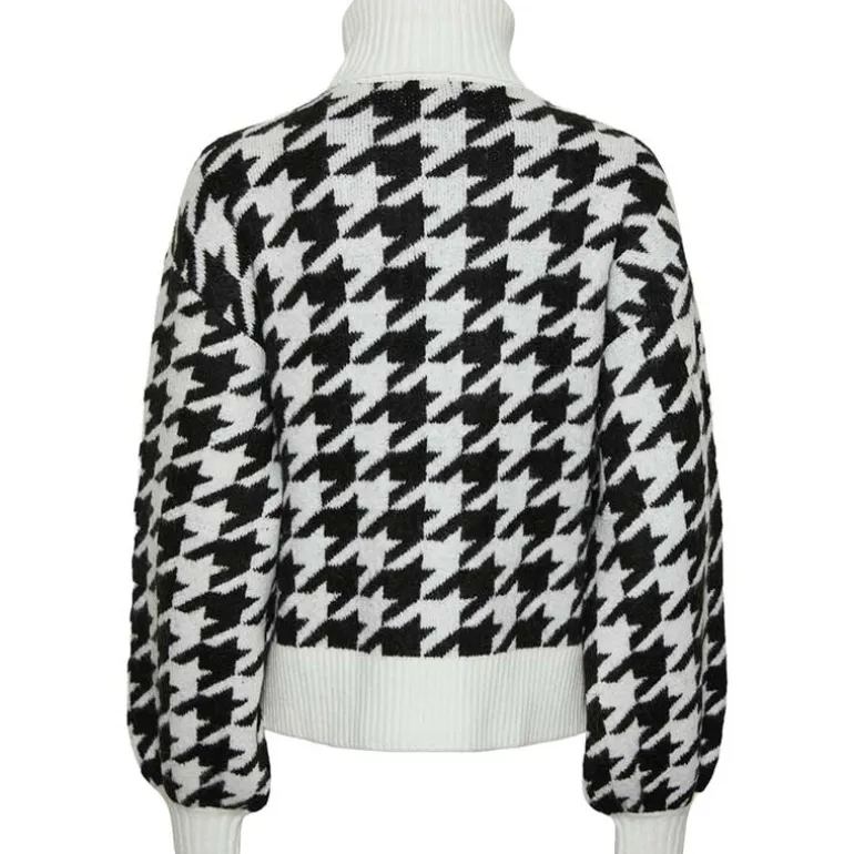 Pieces PCRooa LS Roll Neck Knit Cloud Dancer
