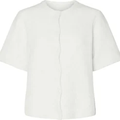 Pieces PCSilly SS O-Neck Knit Cardigan Noos Cloud Dancer