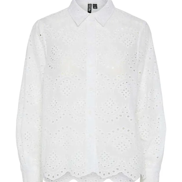 Pieces PCVilde LS Shirt Noos Bright White